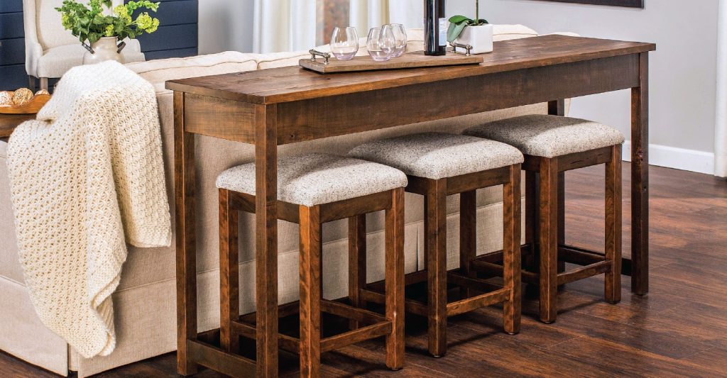 quality tables, stools, and other indoor furniture