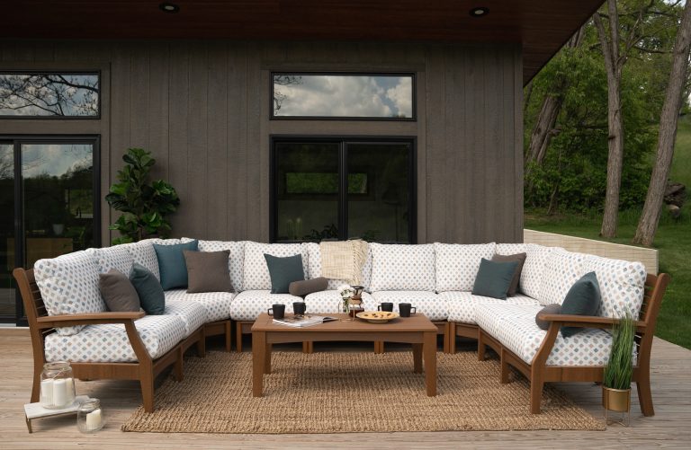 padded outdoor furniture.